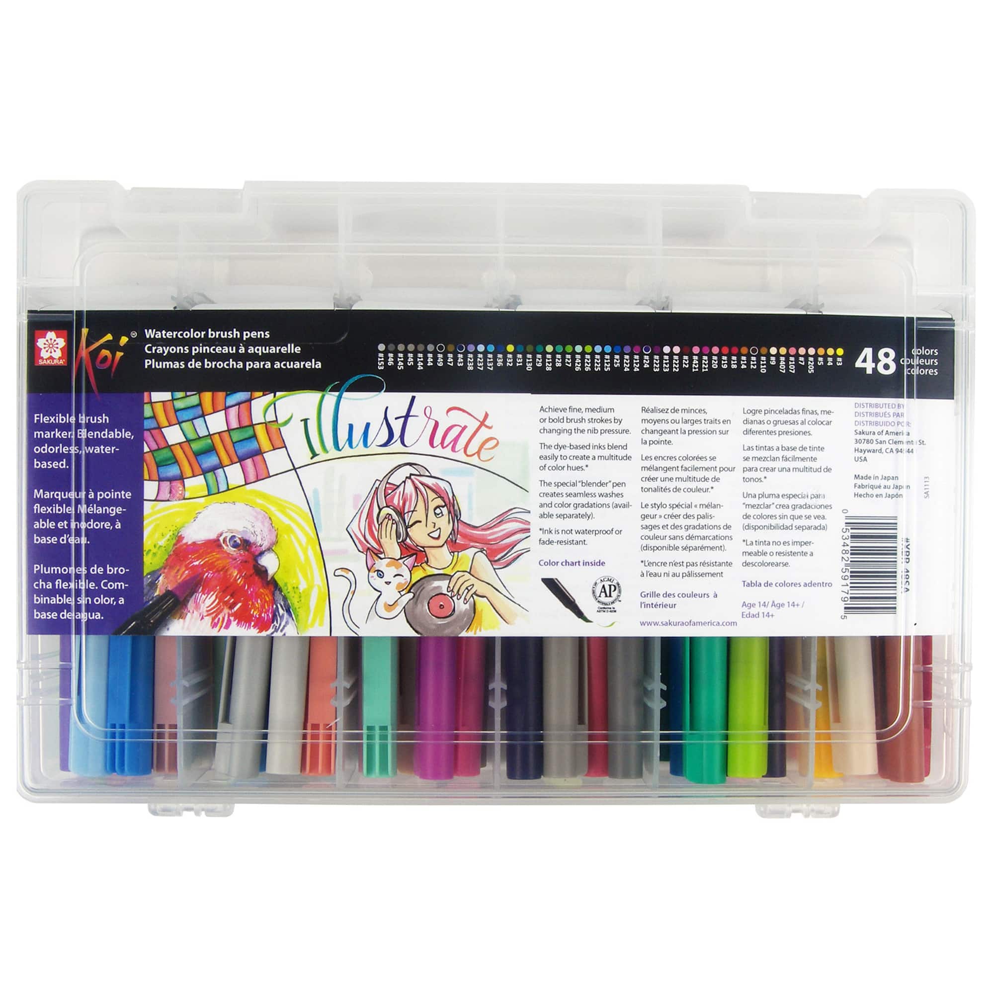 Sakura® Koi® 48 Watercolor Brush Pens Set